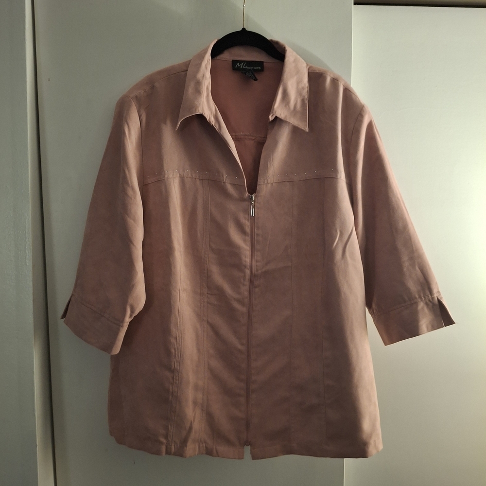 ML Maxim Liberty Women's Soft Pink Shirt Jacket